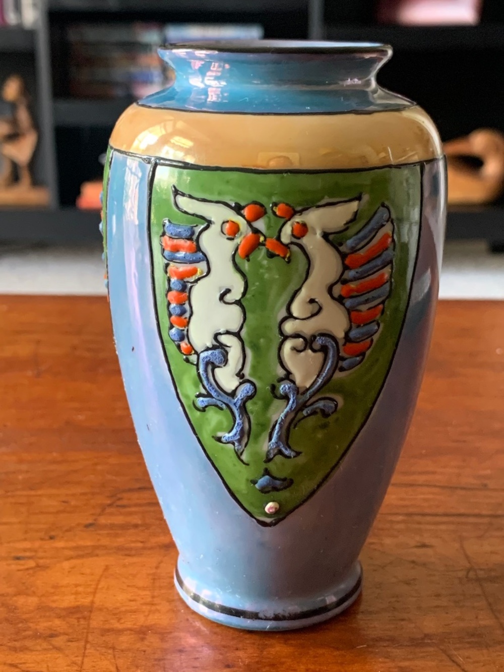 Antique Japan Lusterware Vase 5" Tall